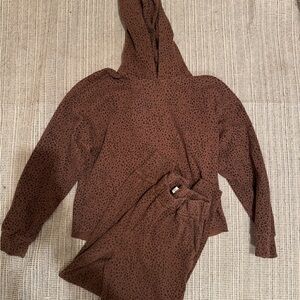 Abercrombie & Fitch Brown Cheetah/Leopard Print Lounge Set